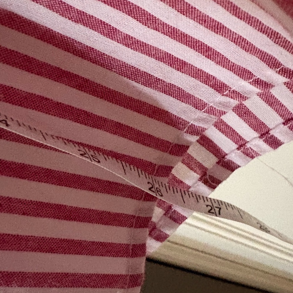 Coastal grandma nautical lighthouse button up striped top Blair medium - Picture 3 of 10